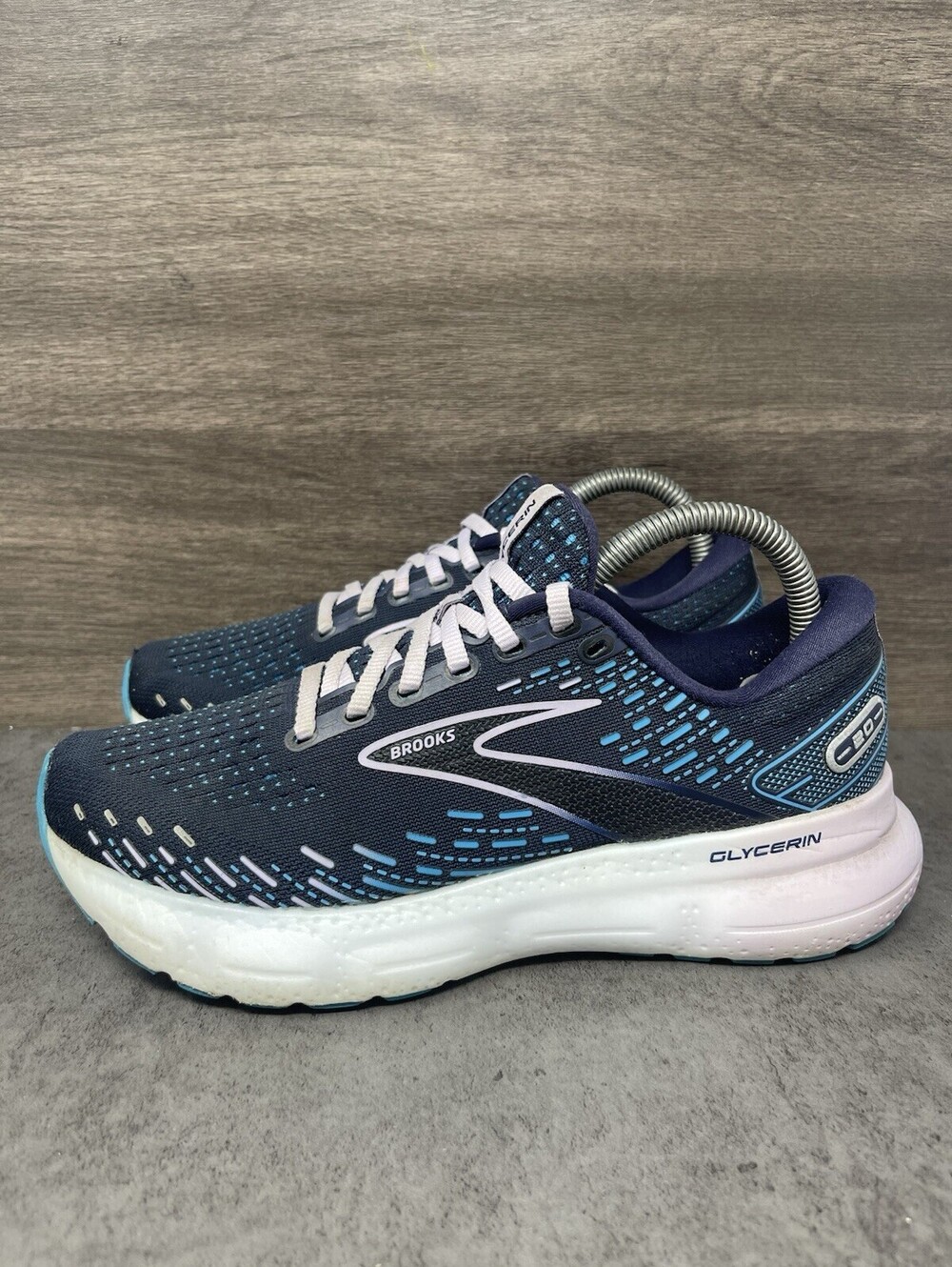 Brooks Glycerin 20 Size 7.5 Womens Peacoat Ocean Blue B Cushioned Running Shoes